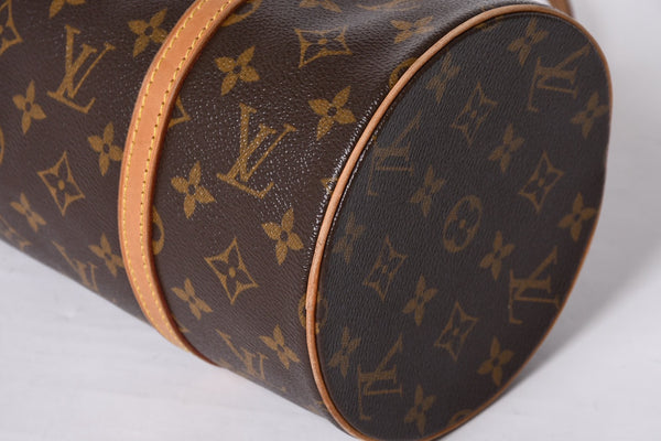 LOUIS VUITTON Papillon 30 Handbag M51385 Cylindrical Monogram Canvas Brown Good Condition Used 4a000870