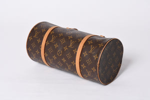 LOUIS VUITTON Papillon 30 Handbag M51385 Cylindrical Monogram Canvas Brown Good Condition Used 4a000870