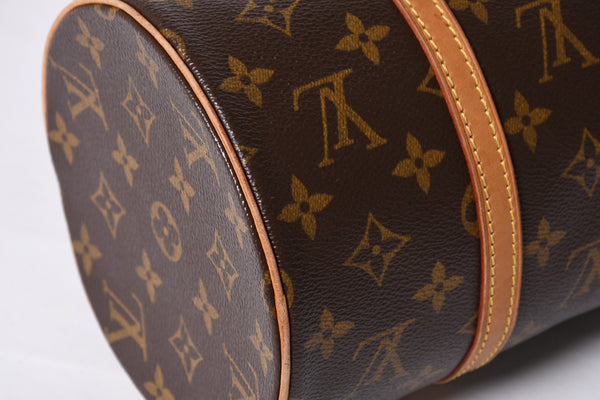 LOUIS VUITTON Papillon 30 Handbag M51385 Cylindrical Monogram Canvas Brown Good Condition Used 4a000870