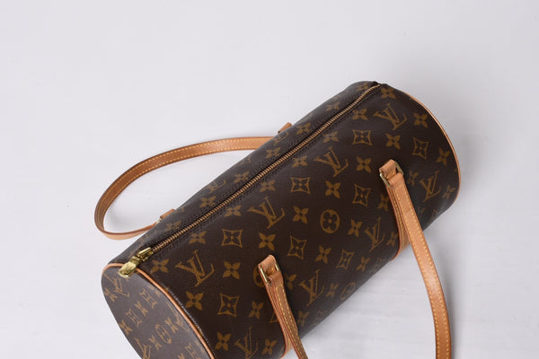 LOUIS VUITTON Papillon 30 Handbag M51385 Cylindrical Monogram Canvas Brown Good Condition Used 4a000870