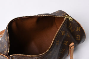 LOUIS VUITTON Papillon 30 Handbag M51385 Cylindrical Monogram Canvas Brown Good Condition Used 4a000870