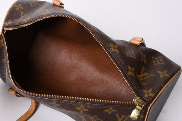LOUIS VUITTON Papillon 30 Handbag M51385 Cylindrical Monogram Canvas Brown Good Condition Used 4a000870