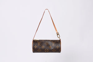 LOUIS VUITTON Papillon 30 Handbag M51385 Cylindrical Monogram Canvas Brown Good Condition Used 4a000870