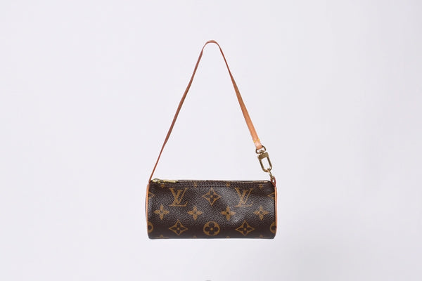 LOUIS VUITTON Papillon 30 Handbag M51385 Cylindrical Monogram Canvas Brown Good Condition Used 4a000870