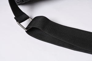 BOTTEGAVENETA ボッテガヴェネタ イントレチャート ショルダーバッグ 651836 レザー ブラック シルバー金具 美品 中古 4a000373