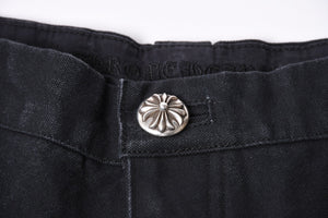 New and unused CHROME HEARTS CARPENTER DOUBLE KNEE Carpenter shorts size 36 with patch Cross ball Silver 925 Used 4a001761