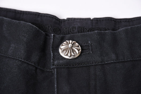 New and unused CHROME HEARTS CARPENTER DOUBLE KNEE Carpenter shorts size 36 with patch Cross ball Silver 925 Used 4a001761