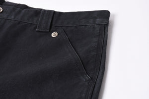 New and unused CHROME HEARTS CARPENTER DOUBLE KNEE Carpenter shorts size 36 with patch Cross ball Silver 925 Used 4a001761