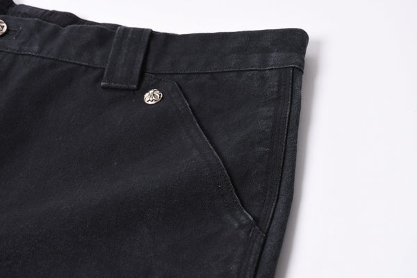 New and unused CHROME HEARTS CARPENTER DOUBLE KNEE Carpenter shorts size 36 with patch Cross ball Silver 925 Used 4a001761