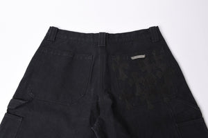 New and unused CHROME HEARTS CARPENTER DOUBLE KNEE Carpenter shorts size 36 with patch Cross ball Silver 925 Used 4a001761
