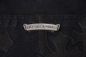 New and unused CHROME HEARTS CARPENTER DOUBLE KNEE Carpenter shorts size 36 with patch Cross ball Silver 925 Used 4a001761
