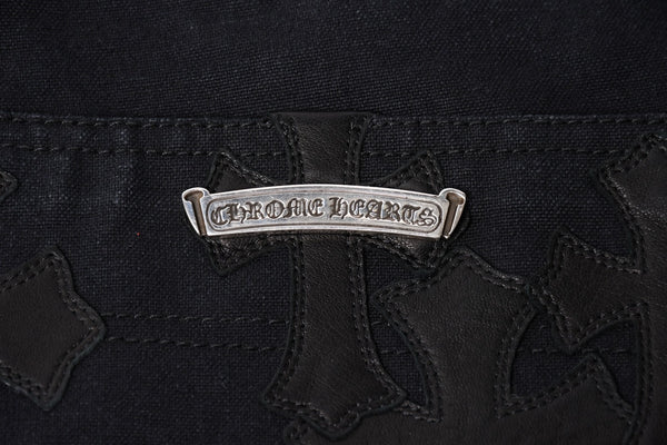 New and unused CHROME HEARTS CARPENTER DOUBLE KNEE Carpenter shorts size 36 with patch Cross ball Silver 925 Used 4a001761