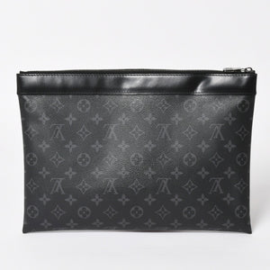 LOUIS VUITTON ルイヴィトン モノグラムエクリプス ポシェットディスカバリー M62291 クラッチバッグ ブラック 美品 中古 4a004673