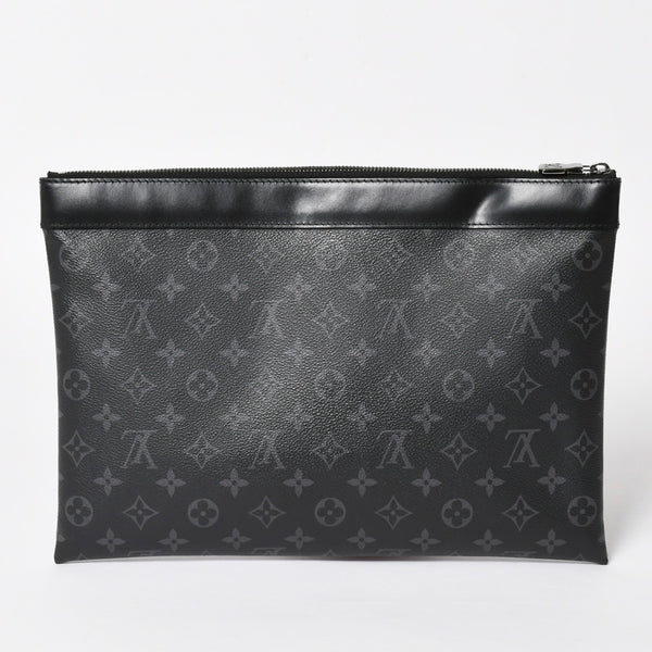 LOUIS VUITTON ルイヴィトン モノグラムエクリプス ポシェットディスカバリー M62291 クラッチバッグ ブラック 美品 中古 4a004673