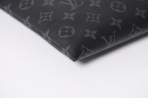 LOUIS VUITTON ルイヴィトン モノグラムエクリプス ポシェットディスカバリー M62291 クラッチバッグ ブラック 美品 中古 4a004673