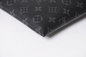 LOUIS VUITTON ルイヴィトン モノグラムエクリプス ポシェットディスカバリー M62291 クラッチバッグ ブラック 美品 中古 4a004673