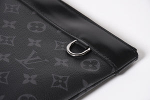 LOUIS VUITTON ルイヴィトン モノグラムエクリプス ポシェットディスカバリー M62291 クラッチバッグ ブラック 美品 中古 4a004673