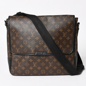 極美品 LOUIS VUITTON ルイ ヴィトン マカサー バスGM ショルダーバッグ モノグラムキャンバス M40386 ブラウン 中古 4a004984