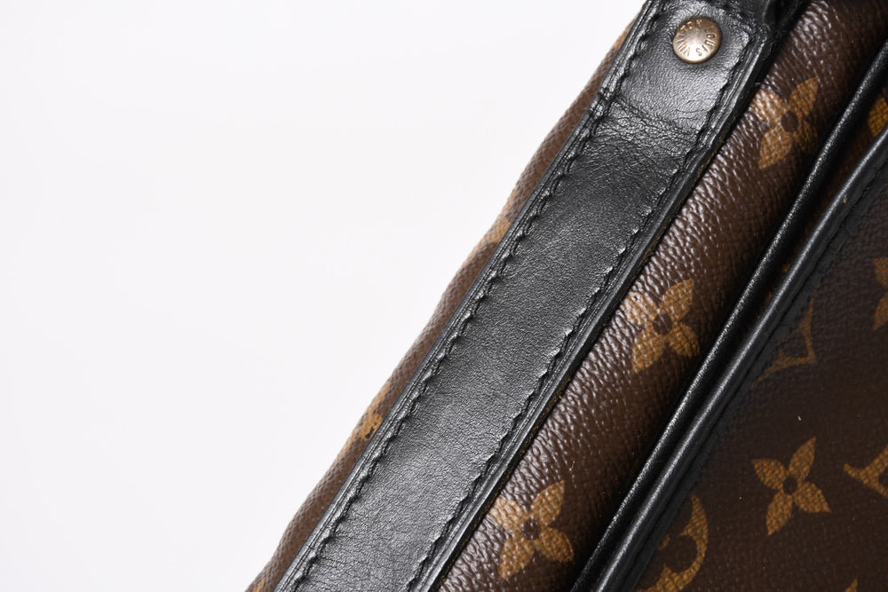 極美品 LOUIS VUITTON ルイ ヴィトン マカサー バスGM ショルダーバッグ モノグラムキャンバス M40386 ブラウン 中古 4a004984