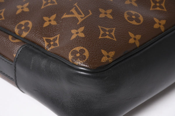 極美品 LOUIS VUITTON ルイ ヴィトン マカサー バスGM ショルダーバッグ モノグラムキャンバス M40386 ブラウン 中古 4a004984