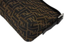 画像をギャラリービューアに読み込む, FENDI フェンディ マンマバケット ハンドバッグ ズッカ柄 ブラウン レザー キャンバス シルバー金具 美品 中古 4b011402