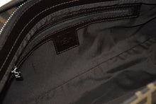 画像をギャラリービューアに読み込む, FENDI フェンディ マンマバケット ハンドバッグ ズッカ柄 ブラウン レザー キャンバス シルバー金具 美品 中古 4b011402