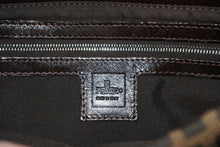 画像をギャラリービューアに読み込む, FENDI フェンディ マンマバケット ハンドバッグ ズッカ柄 ブラウン レザー キャンバス シルバー金具 美品 中古 4b011402