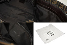 画像をギャラリービューアに読み込む, FENDI フェンディ マンマバケット ハンドバッグ ズッカ柄 ブラウン レザー キャンバス シルバー金具 美品 中古 4b011402