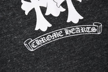 画像をギャラリービューアに読み込む, 新品未使用 CHROME HEARTS クロムハーツ セメタリークロス ダガージップアップパーカー ポリエステル シルバー925 グレー サイズM 中古 4a005550