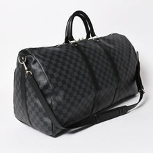 画像をギャラリービューアに読み込む, 極美品 ルイヴィトン LOUIS VUITTON キーポル バンドリエール 55 ボストンバッグ ダミエ グラフィット ブラック N41413 中古 4a005646