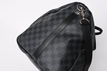 画像をギャラリービューアに読み込む, 極美品 ルイヴィトン LOUIS VUITTON キーポル バンドリエール 55 ボストンバッグ ダミエ グラフィット ブラック N41413 中古 4a005646
