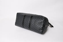 画像をギャラリービューアに読み込む, 極美品 ルイヴィトン LOUIS VUITTON キーポル バンドリエール 55 ボストンバッグ ダミエ グラフィット ブラック N41413 中古 4a005646
