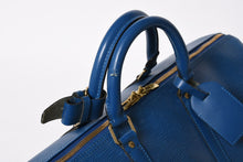 画像をギャラリービューアに読み込む, LOUIS VUITTON ルイヴィトン ボストンバッグ エピ M42965 キーポル50 keepall ブルー レザー PVC 美品 中古 4a005645