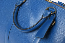 画像をギャラリービューアに読み込む, LOUIS VUITTON ルイヴィトン ボストンバッグ エピ M42965 キーポル50 keepall ブルー レザー PVC 美品 中古 4a005645