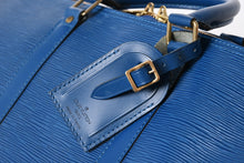 画像をギャラリービューアに読み込む, LOUIS VUITTON ルイヴィトン ボストンバッグ エピ M42965 キーポル50 keepall ブルー レザー PVC 美品 中古 4a005645