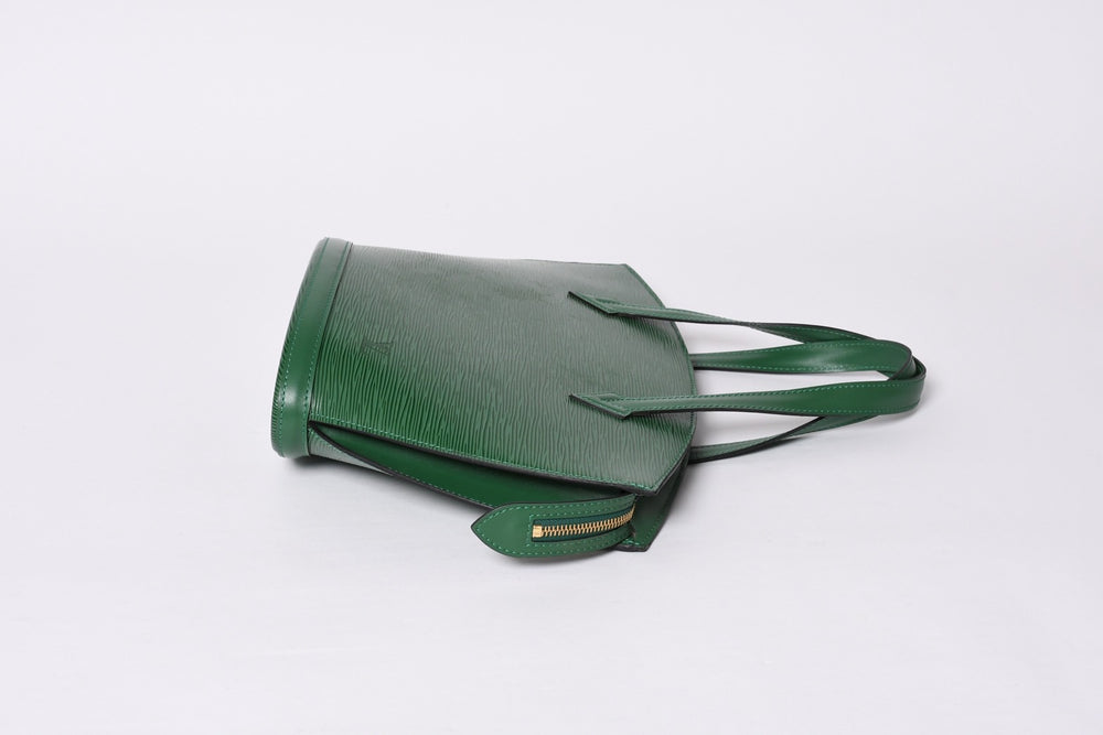 極美品 LOUIS VUITTON ルイヴィトン サンジャック トートバッグ M52264 エピレザー グリーン ゴールド金具 中古 4a000528