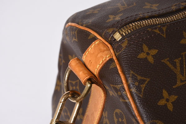 LOUIS VUITTON Keepall 55 Boston Bag TH0927 Monogram Brown Gold Hardware Good Condition Used 4a000767