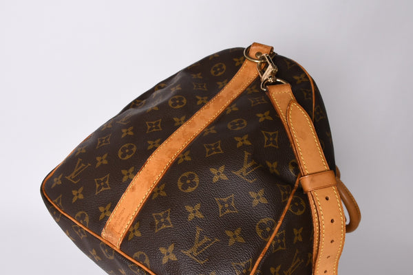 LOUIS VUITTON Keepall 55 Boston Bag TH0927 Monogram Brown Gold Hardware Good Condition Used 4a000767