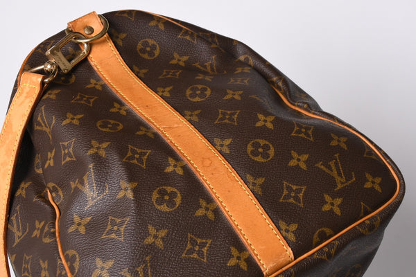 LOUIS VUITTON Keepall 55 Boston Bag TH0927 Monogram Brown Gold Hardware Good Condition Used 4a000767