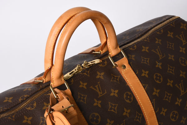 LOUIS VUITTON Keepall 55 Boston Bag TH0927 Monogram Brown Gold Hardware Good Condition Used 4a000767