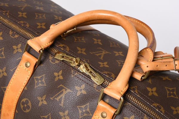 LOUIS VUITTON Keepall 55 Boston Bag TH0927 Monogram Brown Gold Hardware Good Condition Used 4a000767
