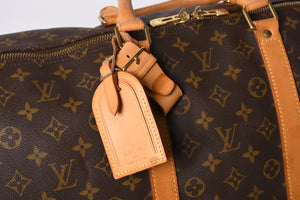LOUIS VUITTON Keepall 55 Boston Bag TH0927 Monogram Brown Gold Hardware Good Condition Used 4a000767