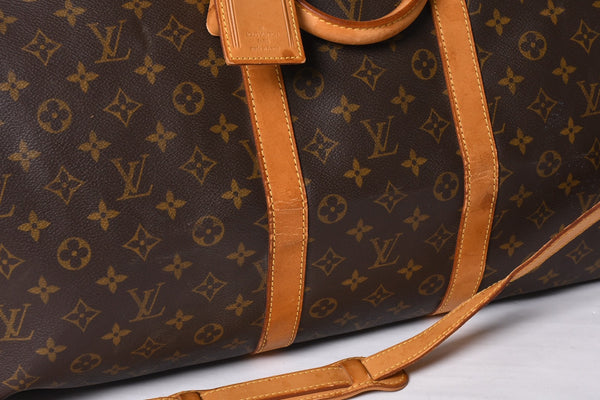 LOUIS VUITTON Keepall 55 Boston Bag TH0927 Monogram Brown Gold Hardware Good Condition Used 4a000767