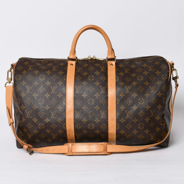 LOUIS VUITTON ルイヴィトン モノグラム キーポルバンドリエール50 ブラウン M41416 ボストンバッグ 美品 中古 4a000583