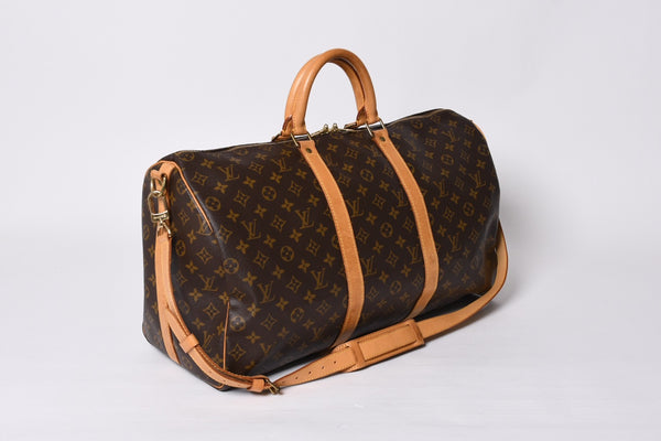 LOUIS VUITTON ルイヴィトン モノグラム キーポルバンドリエール50 ブラウン M41416 ボストンバッグ 美品 中古 4a000583
