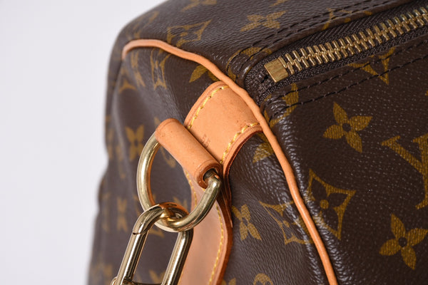 極美品 LOUIS VUITTON ルイヴィトン キーポル55 ボストンバッグ V1 0920 モノグラム ブラウン ゴールド金具 中古 4a000764