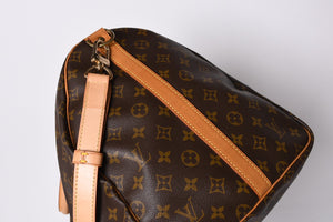 極美品 LOUIS VUITTON ルイヴィトン キーポル55 ボストンバッグ V1 0920 モノグラム ブラウン ゴールド金具 中古 4a000764