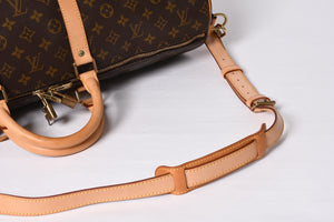 極美品 LOUIS VUITTON ルイヴィトン キーポル55 ボストンバッグ V1 0920 モノグラム ブラウン ゴールド金具 中古 4a000764