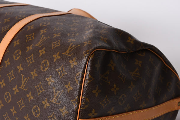 極美品 LOUIS VUITTON ルイヴィトン キーポル55 ボストンバッグ V1 0920 モノグラム ブラウン ゴールド金具 中古 4a000764