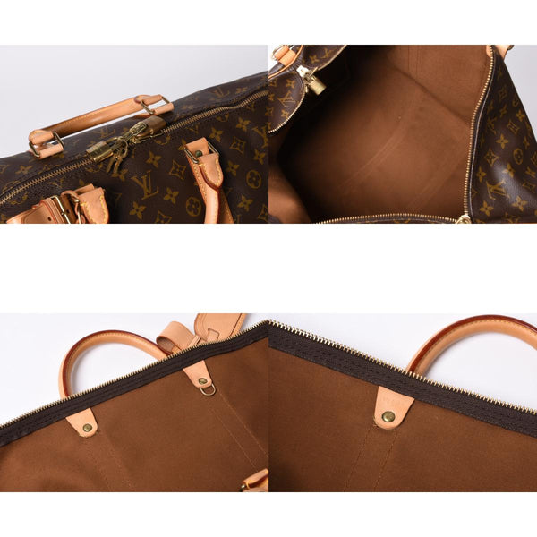 極美品 LOUIS VUITTON ルイヴィトン キーポル55 ボストンバッグ V1 0920 モノグラム ブラウン ゴールド金具 中古 4a000764